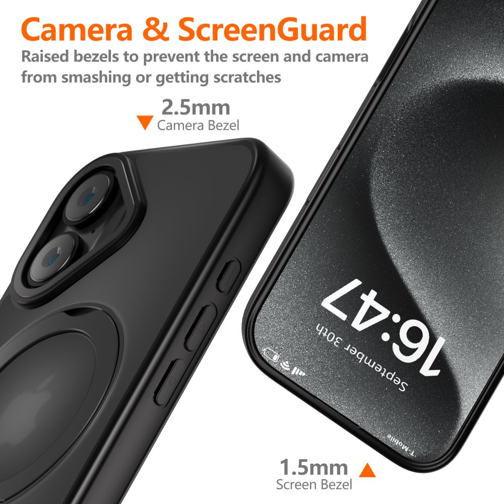 COPERTURA TECH-PROTECT MAGRING MAGSAFE IPHONE 16 NERO OPACO
