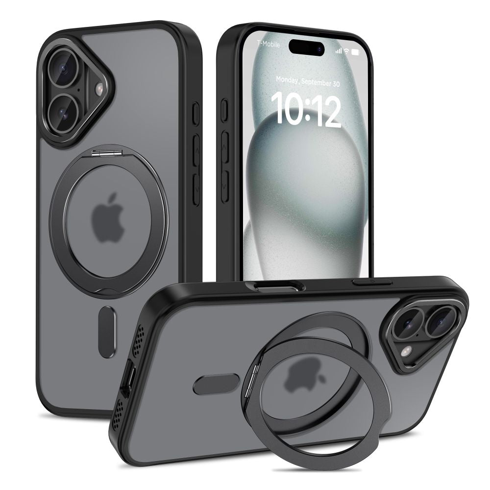 COPERTURA TECH-PROTECT MAGRING MAGSAFE IPHONE 16 NERO OPACO