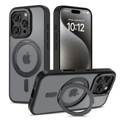 COPERTURA PER IPHONE 16 PRO TECH-PROTECT MAGRING MAGSAFE NERO OPACO