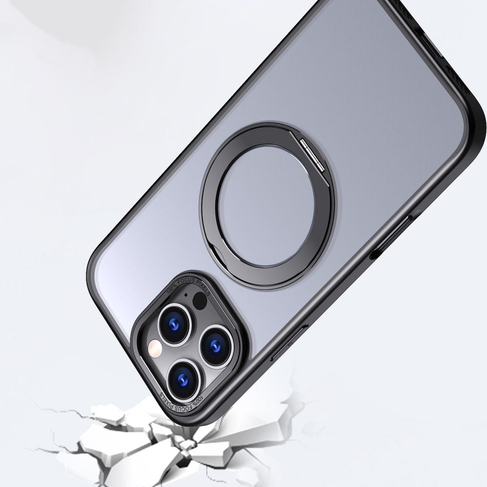 COPERTURA PER IPHONE 16 PRO MAX TECH-PROTECT MAGRING MAGSAFE NERO OPACO