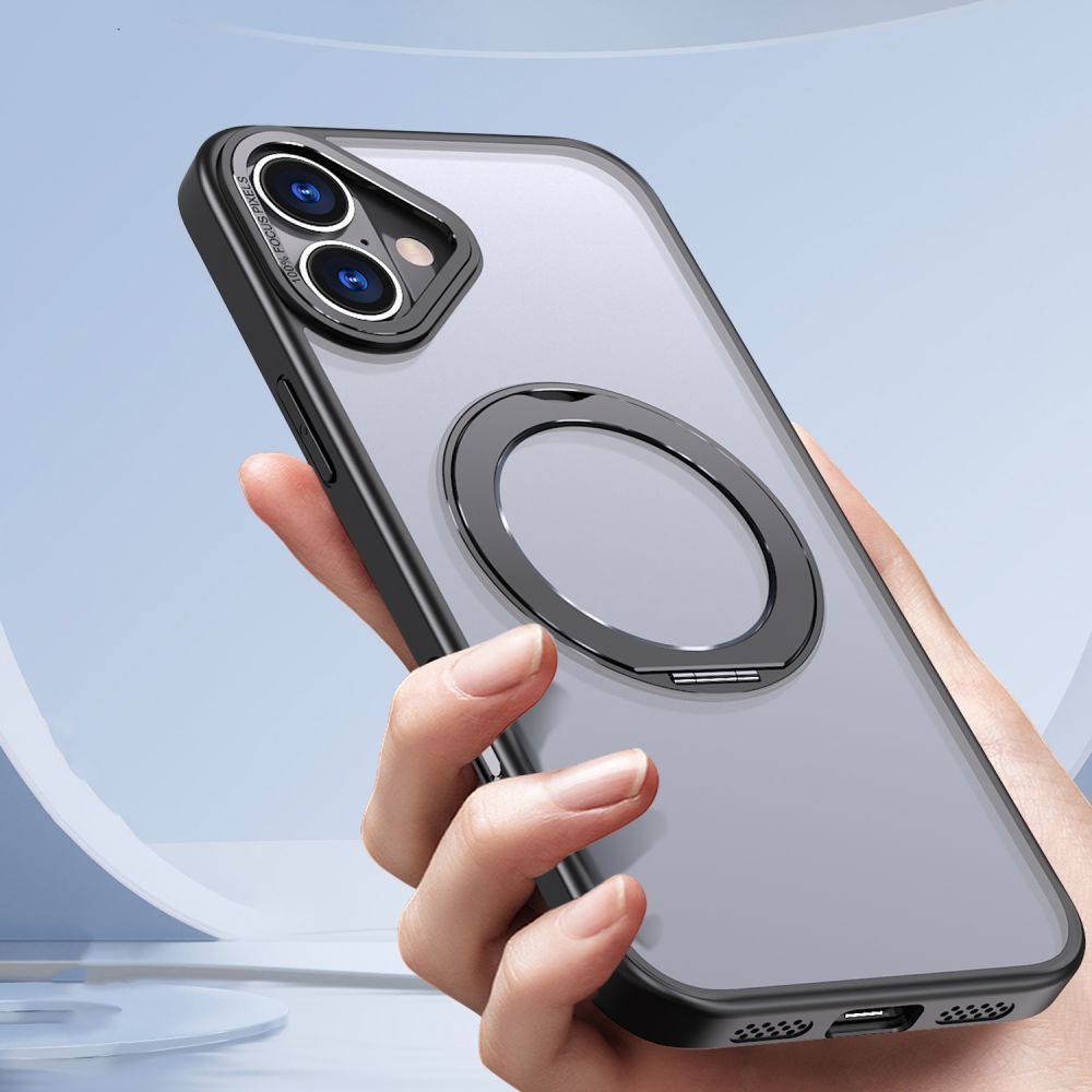 COPERTURA TECH-PROTECT MAGRING MAGSAFE IPHONE 16E NERO OPACO