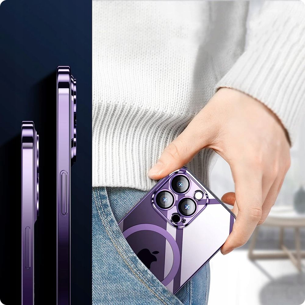 COPERTURA HEYCASE MAGSHINE MAGSAFE IPHONE 14 VIOLA