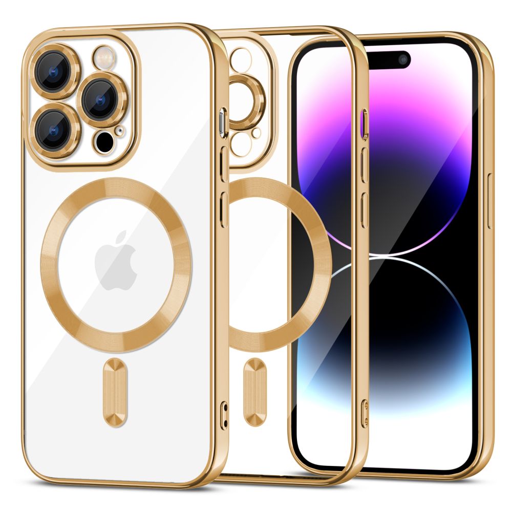 COPERTURA PER IPHONE 15 PRO MAGSAFE HEYCASE MAGSHINE PRO GOLD
