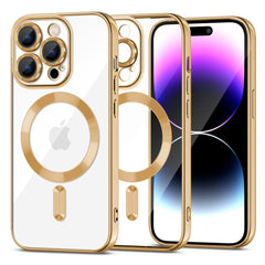 COPERTURA PER IPHONE 15 PRO MAGSAFE HEYCASE MAGSHINE PRO GOLD