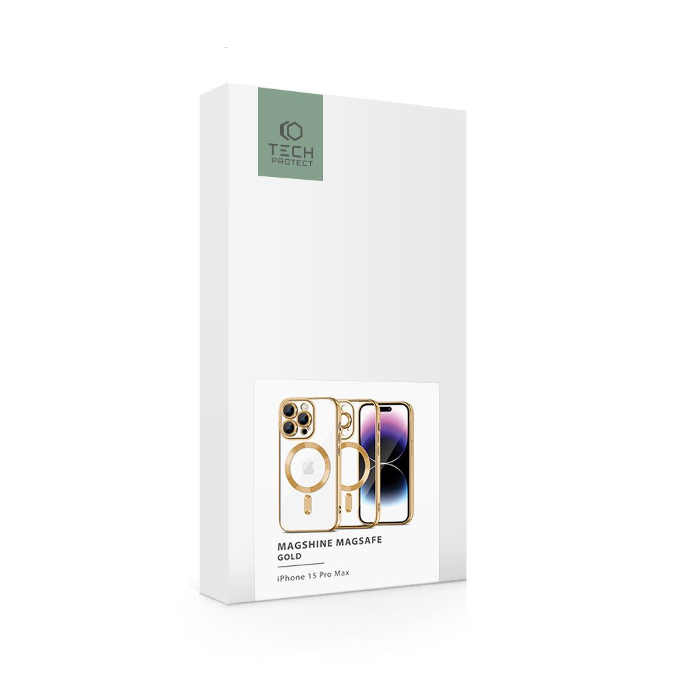 COPERTURA TECH-PROTECT MAGSHINE MAGSAFE IPHONE 15 PRO MAX ORO
