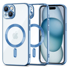 COPERTURA TECH-PROTECT MAGSHINE MAGSAFE IPHONE 15 BLU CIELO