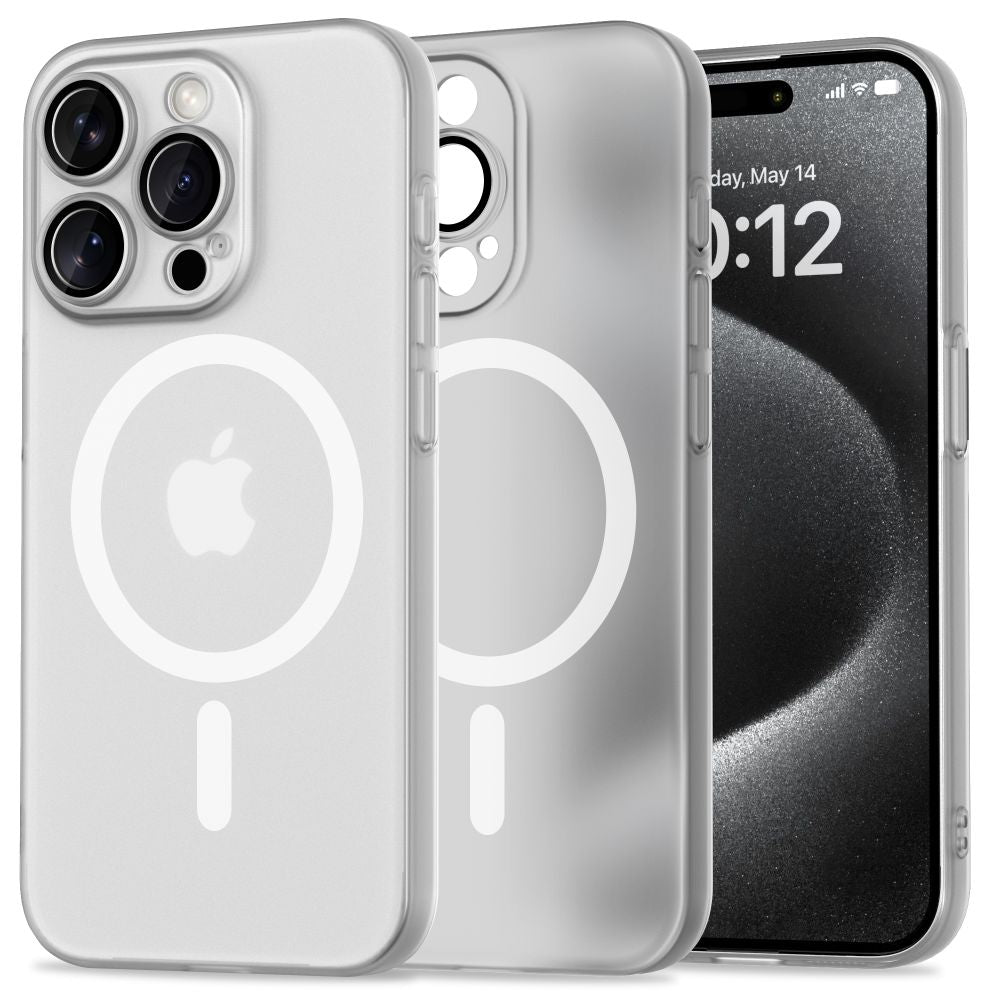 TECH-PROTECT MAGSLIM MAGSAFE IPHONE 15 PRO OPACO/BIANCO