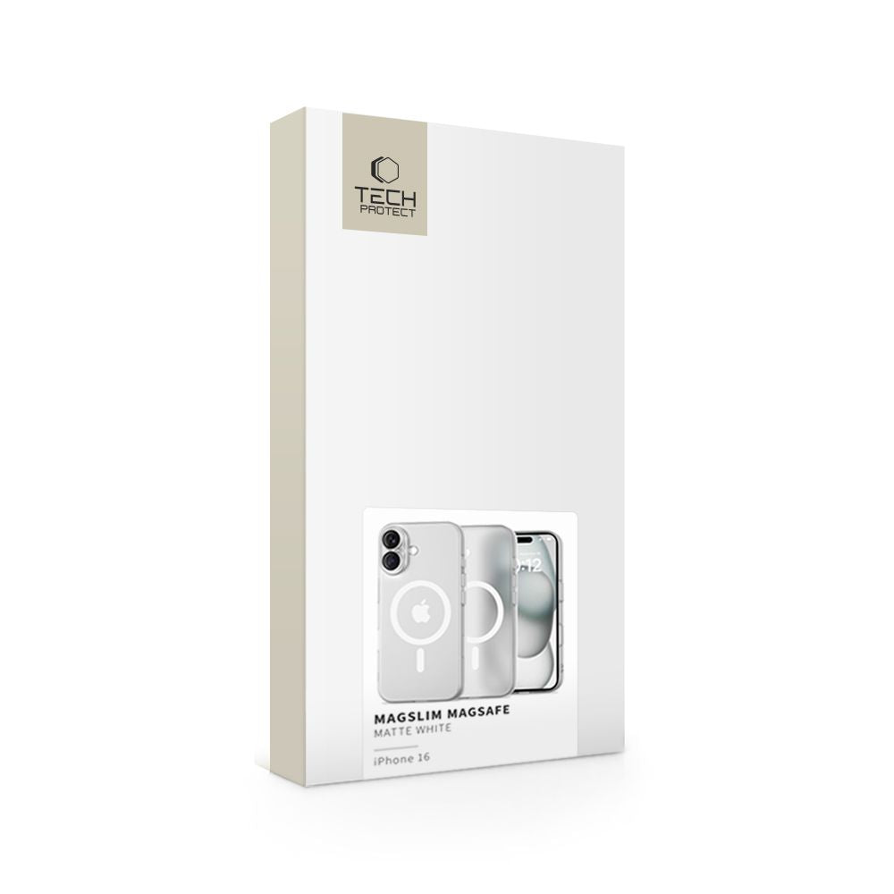 COPERTURA PER IPHONE 16 TECH-PROTECT MAGSLIM MAGSAFE MATTE/BIANCO