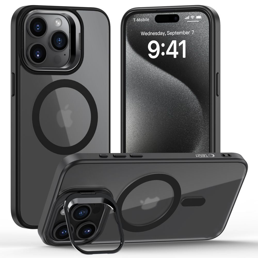 TECH-PROTECT MAGSTAND MAGSAFE IPHONE 15 PRO NERO OPACO