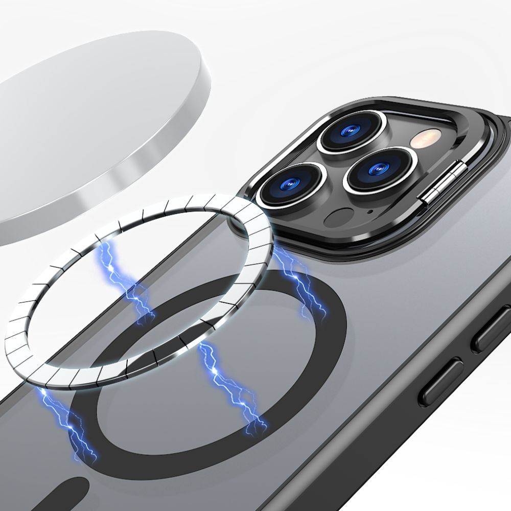 COPERTURA TECH-PROTECT MAGSTAND MAGSAFE IPHONE 16 NERO OPACO