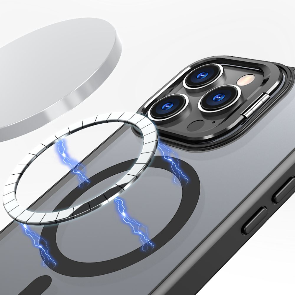 COPERTURA TECH-PROTECT MAGSTAND MAGSAFE IPHONE 16 PRO NERO OPACO