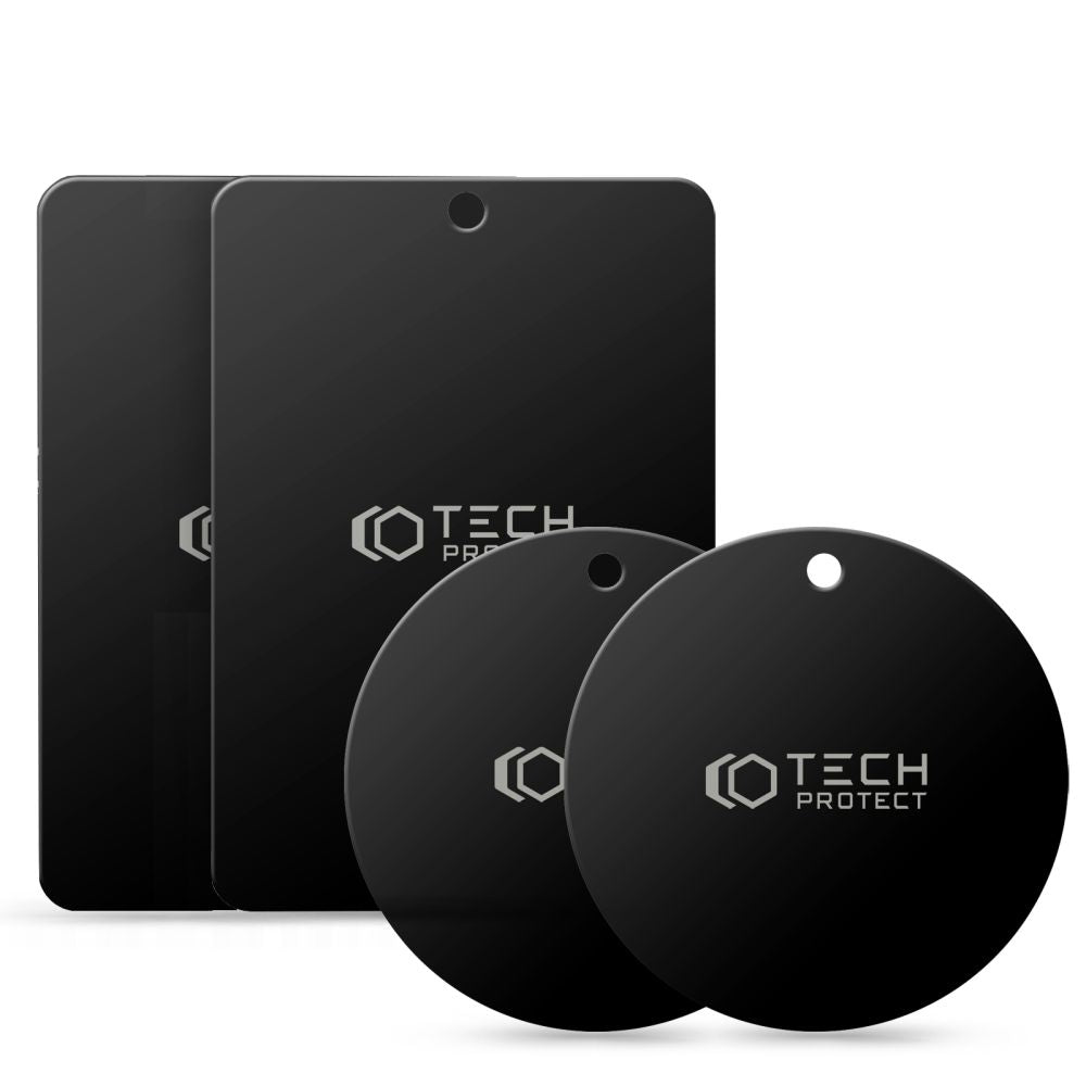 MAGNETICHE PIASTRE TECH-PROTECT METALPLATE SUPPORTO MAGNETICO PER AUTO 4-PACK NERO