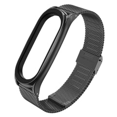 BRACCIALE PER XIAOMI MI BAND 5 / 6 / 6 NFC DOOP MILANESE LOOP NERO