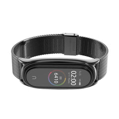 BRACCIALE PER XIAOMI MI BAND 5 / 6 / 6 NFC DOOP MILANESE LOOP NERO
