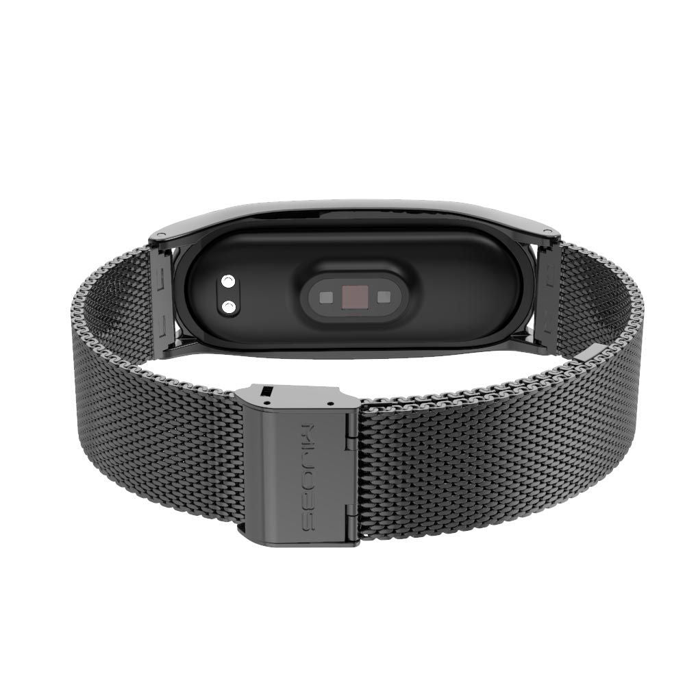 BRACCIALE PER XIAOMI MI BAND 5 / 6 / 6 NFC DOOP MILANESE LOOP NERO