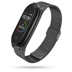 BRACCIALE PER XIAOMI MI BAND 5 / 6 / 6 NFC DOOP MILANESE LOOP NERO