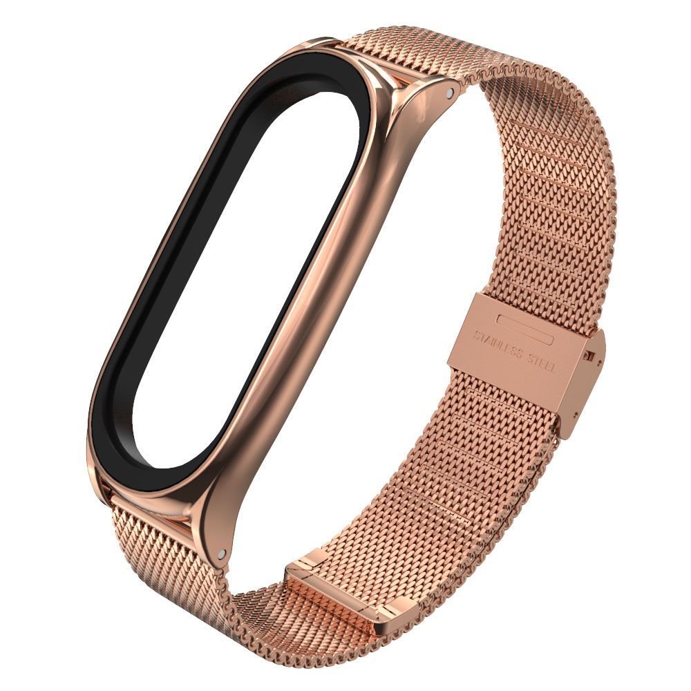 CINTURINO PER XIAOMI MI SMART BAND 5 / 6 / 6 NFC DOOP MILANESE LOOP ORO ROSA