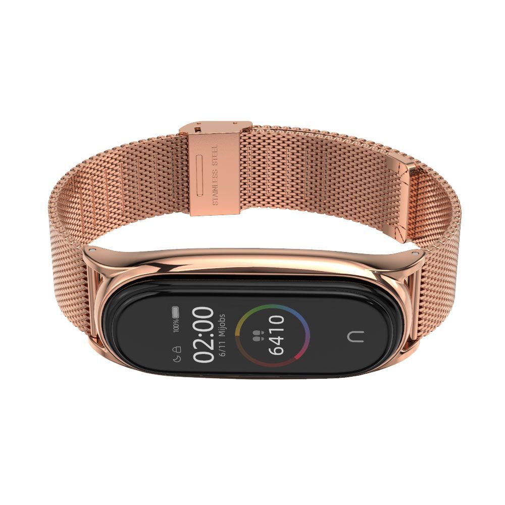 CINTURINO PER XIAOMI MI SMART BAND 5 / 6 / 6 NFC DOOP MILANESE LOOP ORO ROSA