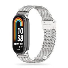 CINTURINO PER XIAOMI MI BAND 8 / 9 / NFC DOOP MILANESE LOOP ARGENTO
