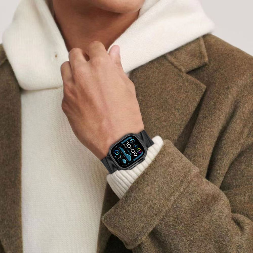CINTURINO TECH-PROTECT MILANO APPLE WATCH 6 / 7 / 8 / 9 / 10 / SE / ULTRA 1 / 2 (44 / 45 / 46 / 49 MM) NERO