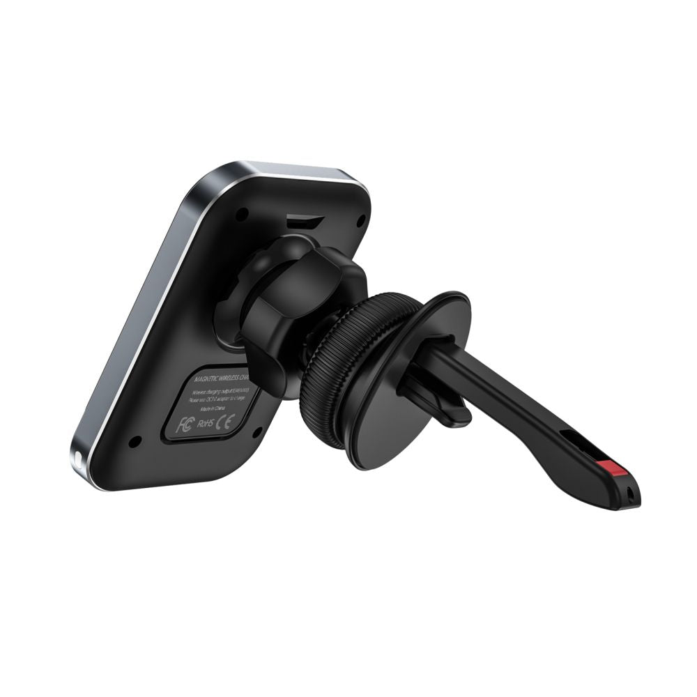 Supporto per telefono da auto con ricarica wireless TECH-PROTECT MM15W-V2 MAGNETIC MAGSAFE VENT CAR MOUNT WIRELESS CHARGER 15W NERO