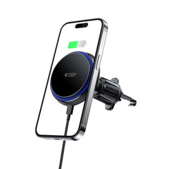 Supporto per telefono da auto con ricarica wireless TECH-PROTECT MM15W-V4 MAGNETIC MAGSAFE VENT CAR MOUNT WIRELESS CHARGER 15W NERO