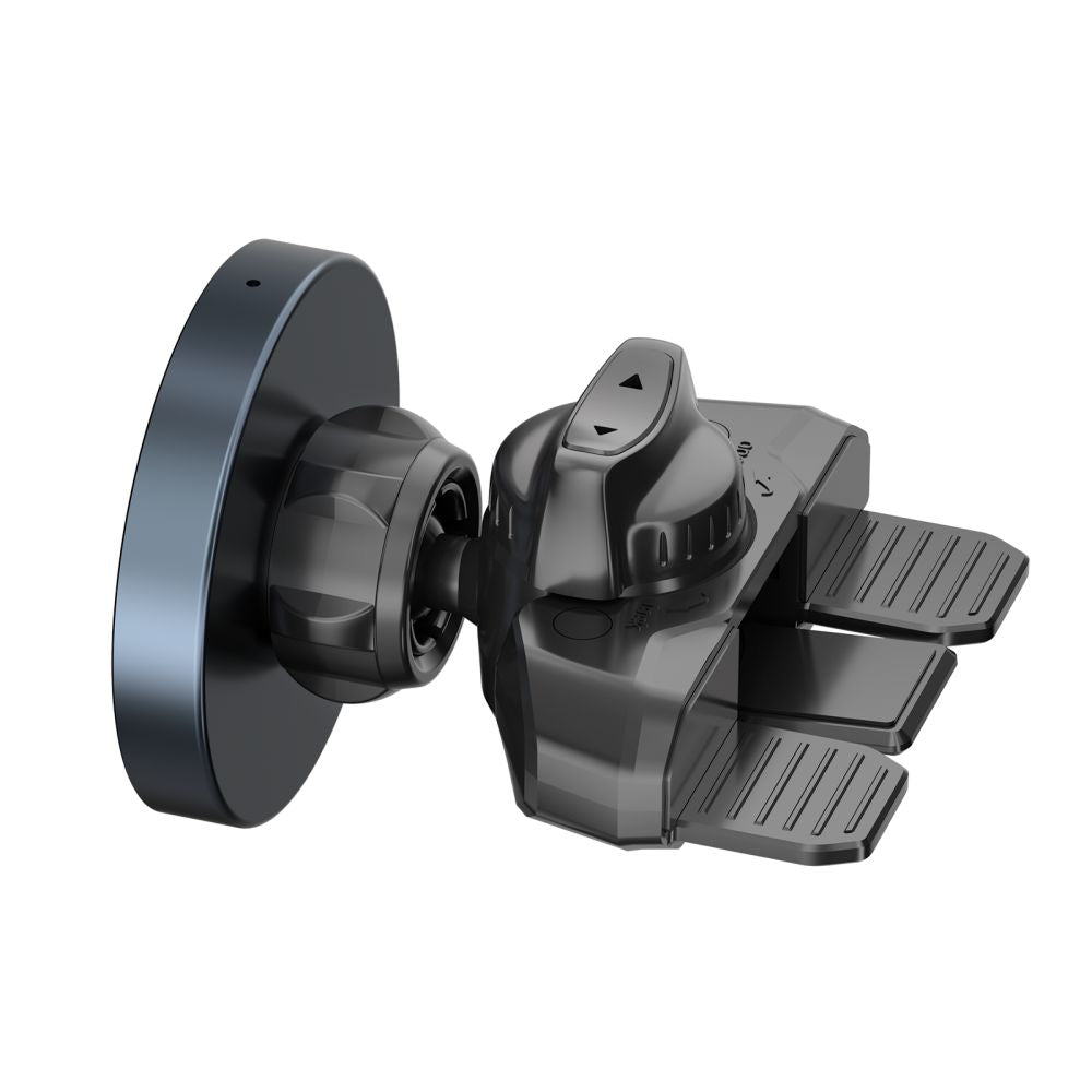 Supporto per telefono da auto con ricarica wireless TECH-PROTECT MM15W-V5 MAGNETIC MAGSAFE CD & VENT CAR MOUNT WIRELESS CHARGER 15W NERO/NERA