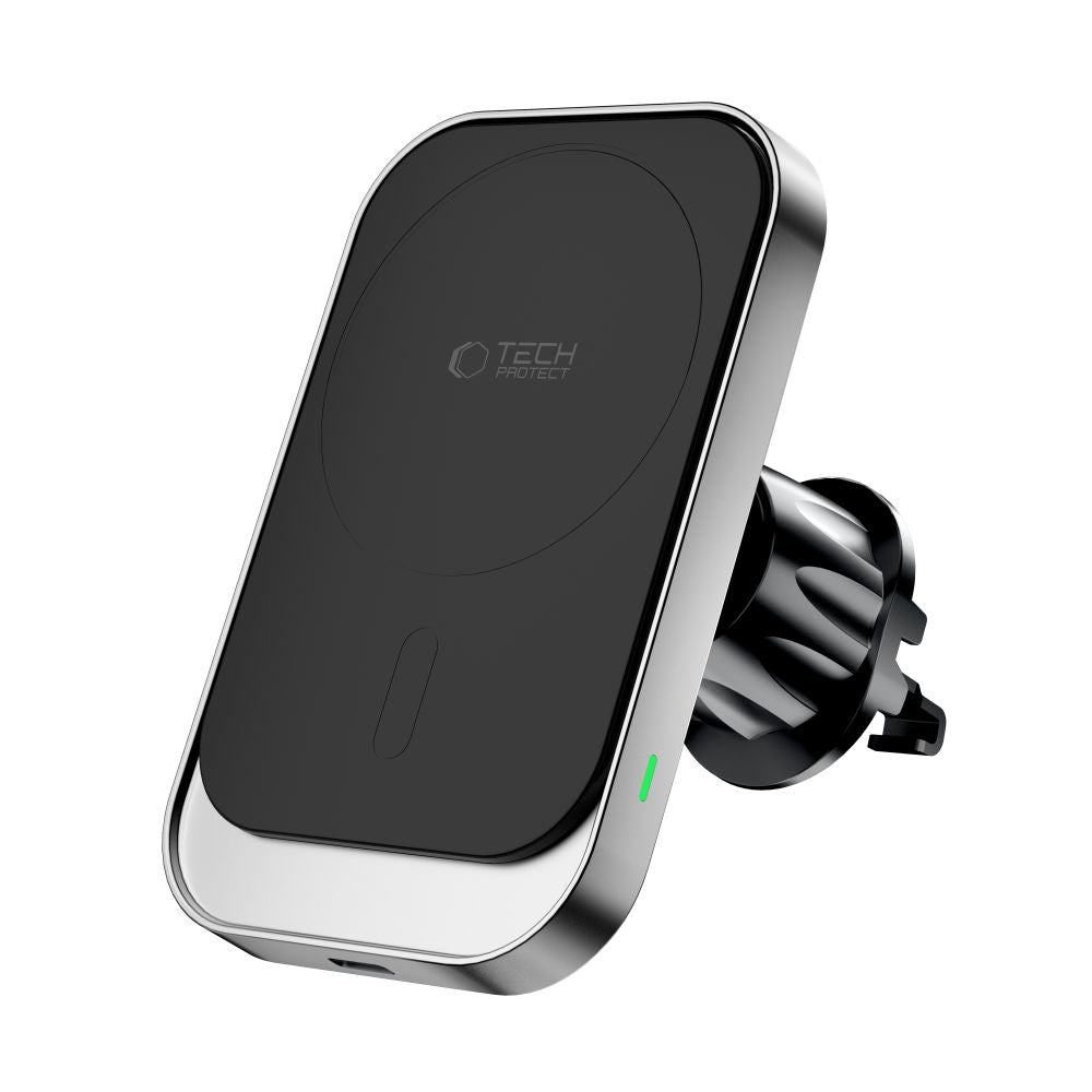 Supporto per telefono da auto con ricarica wireless TECH-PROTECT MM15W-V9 MAGNETIC MAGSAFE MONTAGGIO PER CRUSCOTTO E VENTILAZIONE CARICATORE WIRELESS 15W NERO