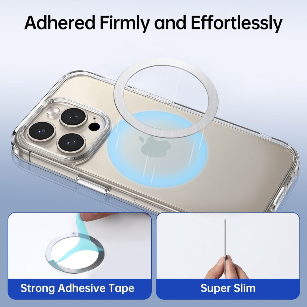 TECH-PROTECT MMP-110 2IN1 ANELLO MAGNETICO MAGSAFE ARGENTO E NERO