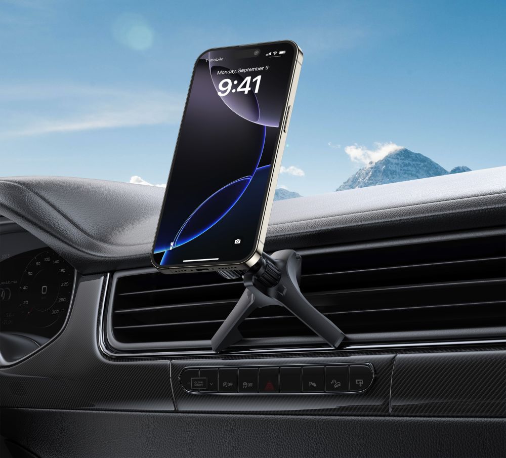 MONTAGGIO PER TELEFONO AUTO TECH-PROTECT N53 MAGNETICO MAGSAFE STABILE VENT CAR MOUNT NERO