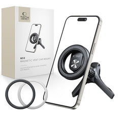 MONTAGGIO PER TELEFONO AUTO TECH-PROTECT N53 MAGNETICO MAGSAFE STABILE VENT CAR MOUNT NERO