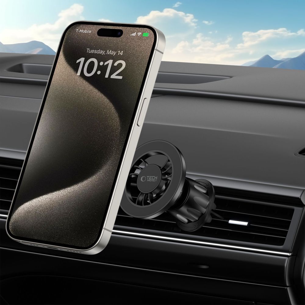MONTAGGIO PER TELEFONO AUTO TECH-PROTECT N56 MAGNETIC MAGSAFE CD & VENT CAR MOUNT NERO