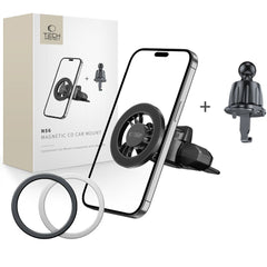 MONTAGGIO PER TELEFONO AUTO TECH-PROTECT N56 MAGNETIC MAGSAFE CD & VENT CAR MOUNT NERO