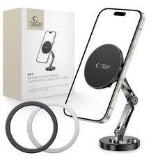 MONTAGGIO PER TELEFONO DA AUTO TECH-PROTECT N57 MAGNETICO MAGSAFE PER CRUSCOTTO E SUPPORTO PER TELEFONO DA TAVOLO NERO