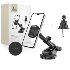 MONTAGGIO PER TELEFONO AUTO TECH-PROTECT N59 MAGNETICO PER CRUSCOTTO E VENTILAZIONE NERO