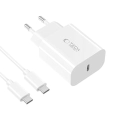 TECH-PROTECT NC20W CARICATORE DI RETE 1-PORTA PD20W + CAVO TYPE-C BIANCO