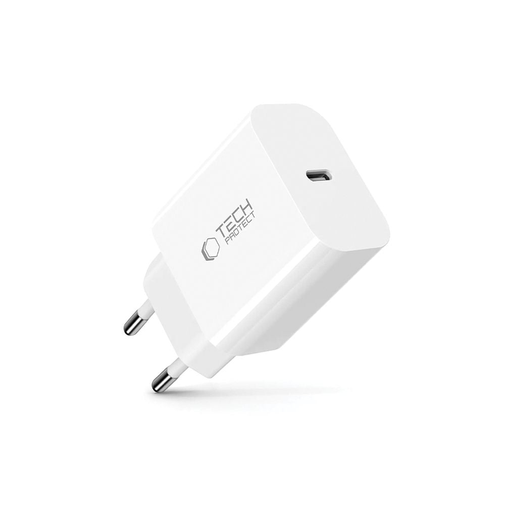 TECH-PROTECT NC20W CARICATORE DI RETE 1-PORTA PD20W BIANCO