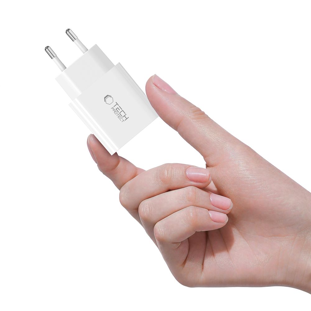 TECH-PROTECT NC20W CARICATORE DI RETE 1-PORTA PD20W BIANCO
