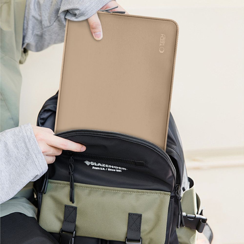 BORSA PER MACBOOKTECH-PROTECT NEOSLIM LAPTOP 13-14 CAFFE LATTE