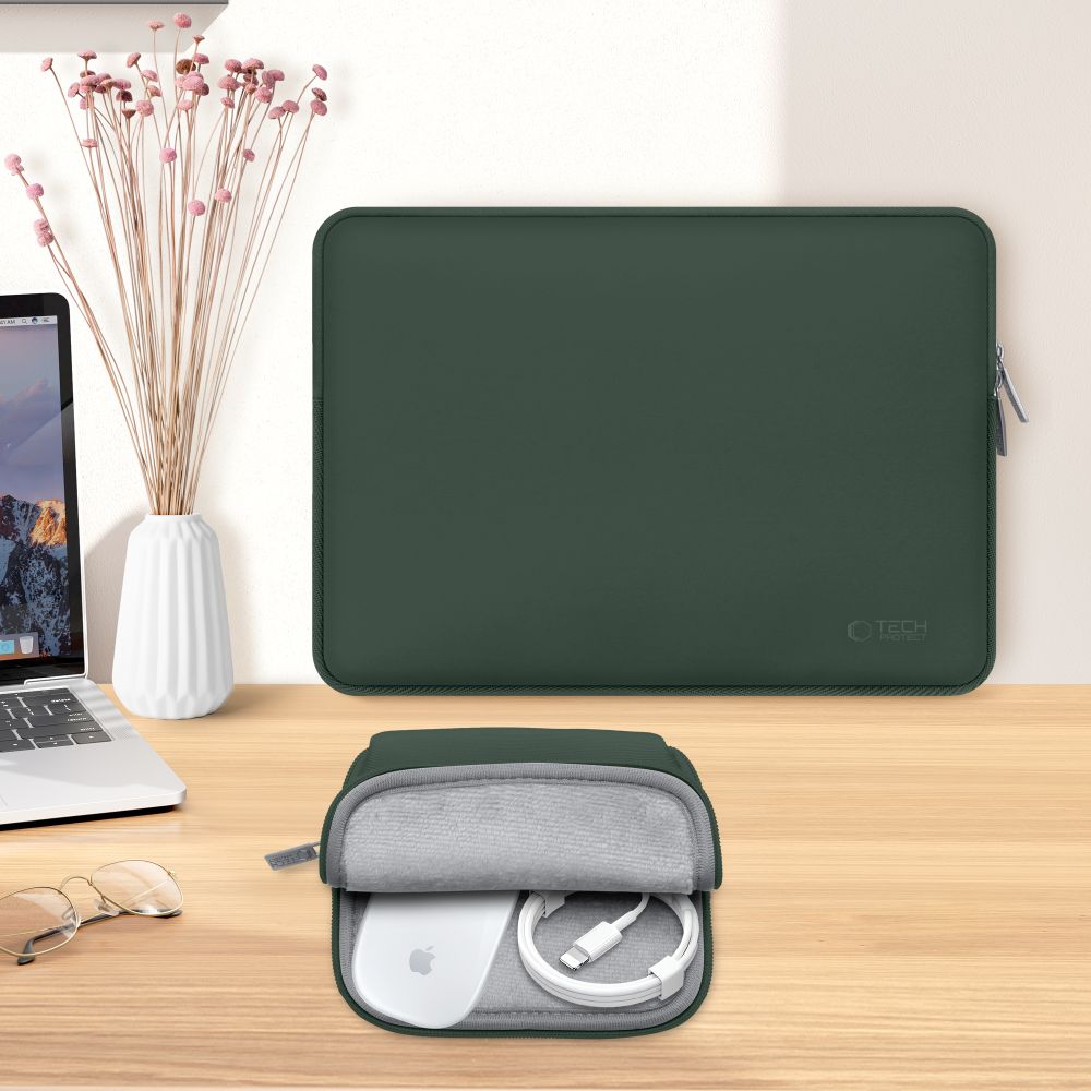 BORSA PER MACBOOK TECH-PROTECT NEOSLIM LAPTOP 13-14 VERDE MEZZANOTTE