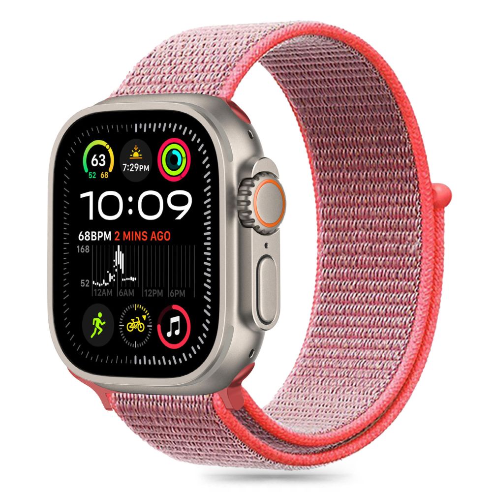 TECH-PROTECT NYLON APPLE WATCH 6 / 7 / 8 / 9 / 10 / SE (40 / 41 / 42 MM) ROSA FUOCO