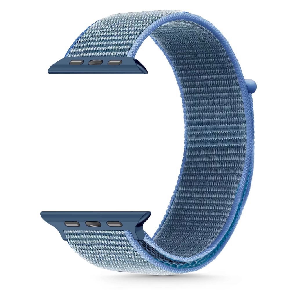 CINTURINO TECH-PROTECT NYLON APPLE WATCH 6 / 7 / 8 / 9 / 10 / SE / ULTRA 1 / 2 (44 / 45 / 46 / 49 MM) BLU BABY