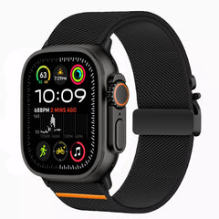 TECH-PROTECT NYLON CHIUSURA APPLE WATCH 6 / 7 / 8 / 9 / 10 / SE / ULTRA 1 / 2 (44 / 45 / 46 / 49 MM) NERO