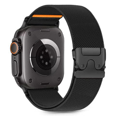 TECH-PROTECT NYLON CHIUSURA APPLE WATCH 6 / 7 / 8 / 9 / 10 / SE / ULTRA 1 / 2 (44 / 45 / 46 / 49 MM) NERO