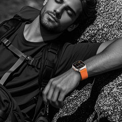 TECH-PROTECT NYLON CHIUSURA APPLE WATCH 6 / 7 / 8 / 9 / 10 / SE / ULTRA 1 / 2 (44 / 45 / 46 / 49 MM) ARANCIONE