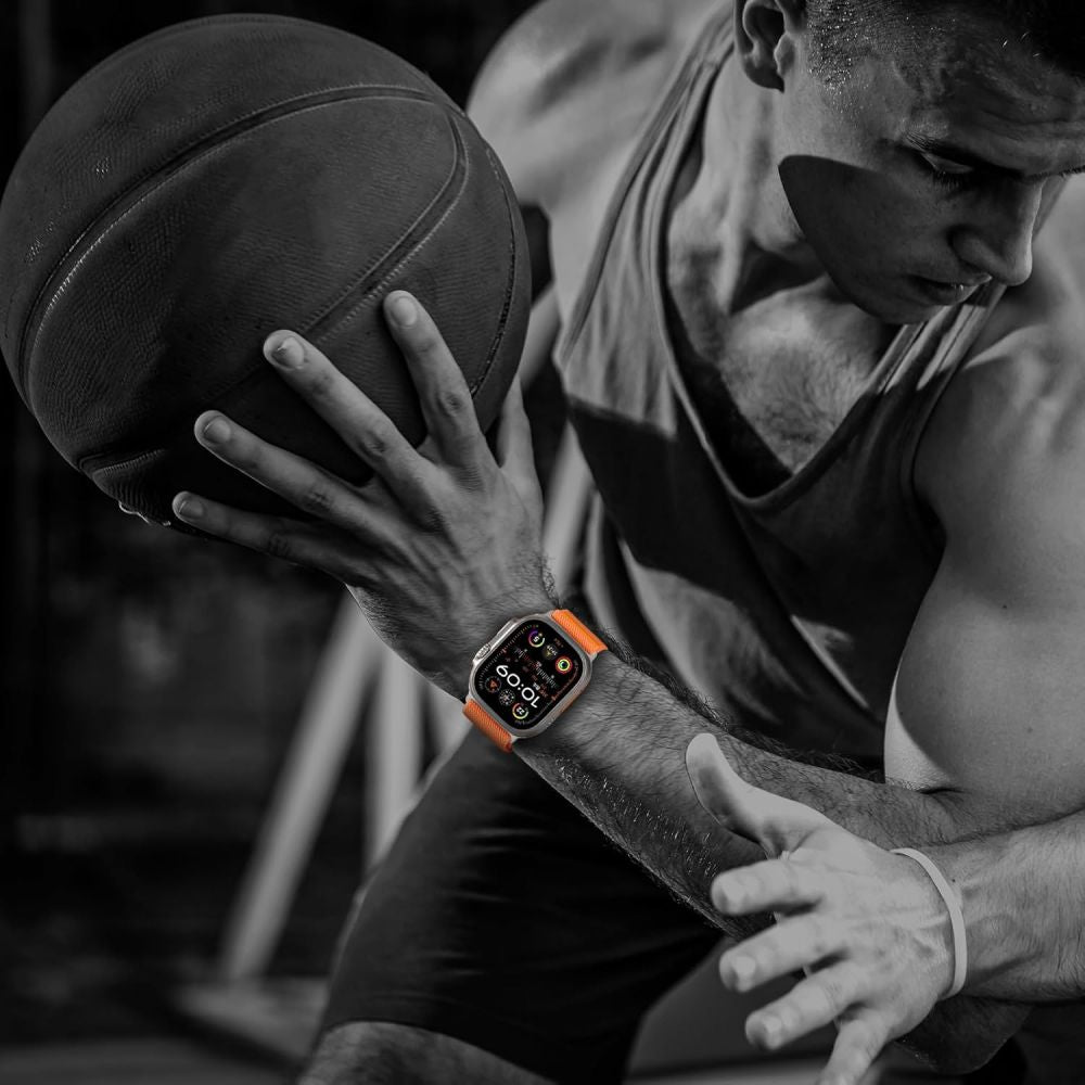 TECH-PROTECT NYLON CHIUSURA APPLE WATCH 6 / 7 / 8 / 9 / 10 / SE / ULTRA 1 / 2 (44 / 45 / 46 / 49 MM) ARANCIONE