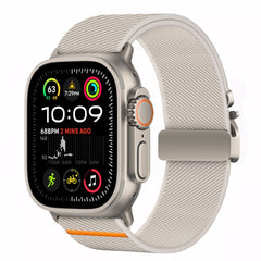 TECH-PROTECT NYLON CHIUSURA APPLE WATCH 6 / 7 / 8 / 9 / 10 / SE / ULTRA 1 / 2 (44 / 45 / 46 / 49 MM) TITANIO