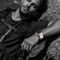 TECH-PROTECT NYLON CHIUSURA APPLE WATCH 6 / 7 / 8 / 9 / 10 / SE / ULTRA 1 / 2 (44 / 45 / 46 / 49 MM) TITANIO