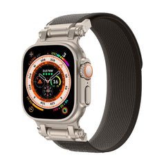 CINTURINO TECH-PROTECT NYLON DELTA PER APPLE WATCH 4 / 5 / 6 / 7 / 8 / 9 / SE / ULTRA 1 / 2 (42 / 44 / 45 / 49 MM) NERO/ARANCIONE