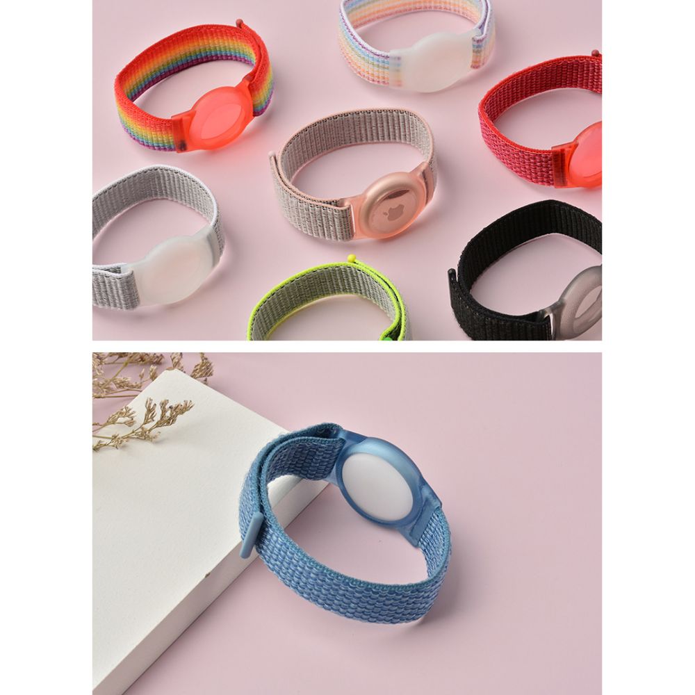 CINTURINO HEYBAND IN NYLON PER BAMBINI APPLE AIRTAG ROSA